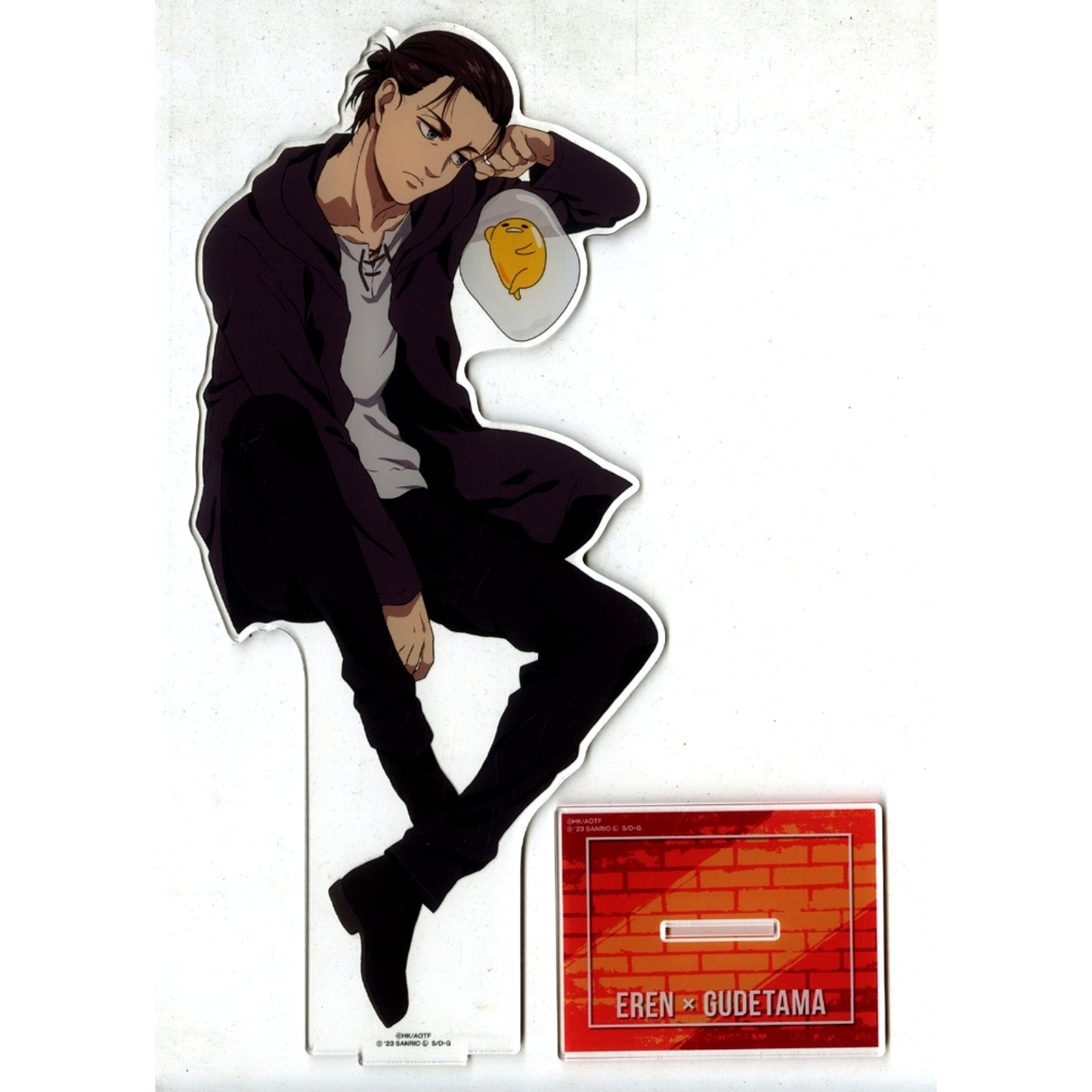 Eren Yeager Gudetama Attack on Titan Sanrio Characters The 3rd Edition Acrylic Stand L [USED]