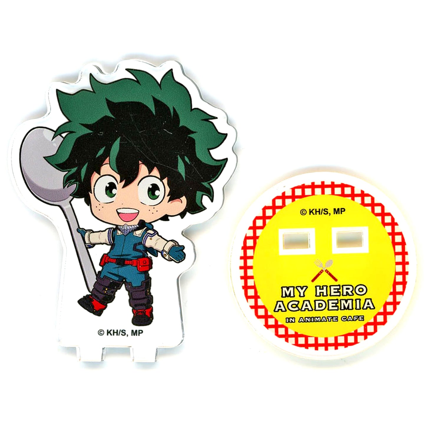 Izuku Midoriya My Hero Academia x Animate Cafe Stand Hareza Ikebukuro Trading Acrylic Stand Cutlery ver. A [USED]
