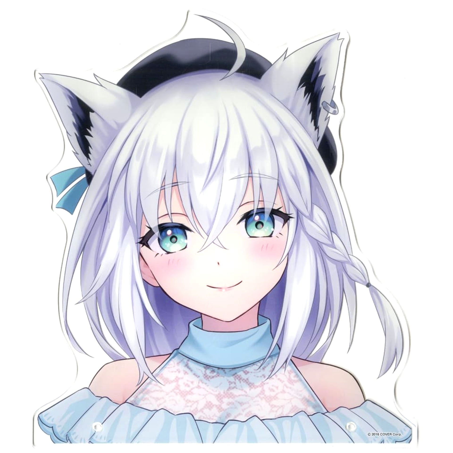 VTuber Hololive Shirakami Fubuki Date Outfit Big Face Acrylic Stand A Lawson Loppi HMV & Books Online Limited Acrylic Stands [USED]