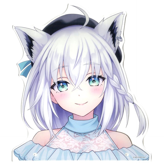 VTuber Hololive Shirakami Fubuki Date Outfit Big Face Acrylic Stand A Lawson Loppi HMV & Books Online Limited Acrylic Stands [USED]