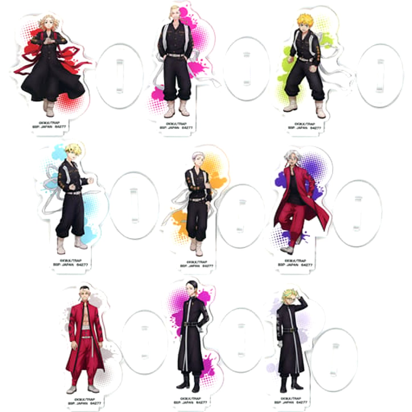 Tokyo Revengers: Tenjiku Arc Manjiro Sano & Others All 9 Types Set Ichiban Kuji Acrylic Stand Prize E [USED]