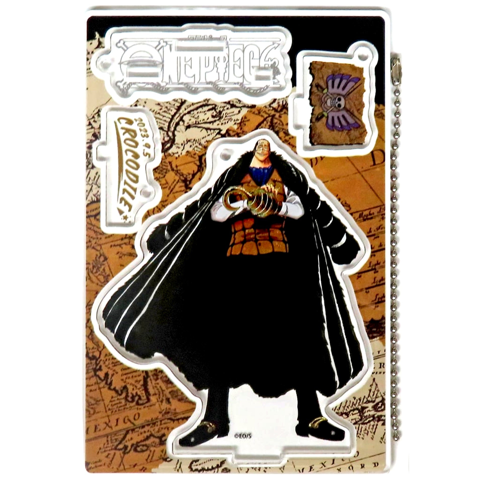 Crocodile One Piece Birthday Diorama Figure kirat Foil-Stamped Acrylic Ball Chain Included [USED]