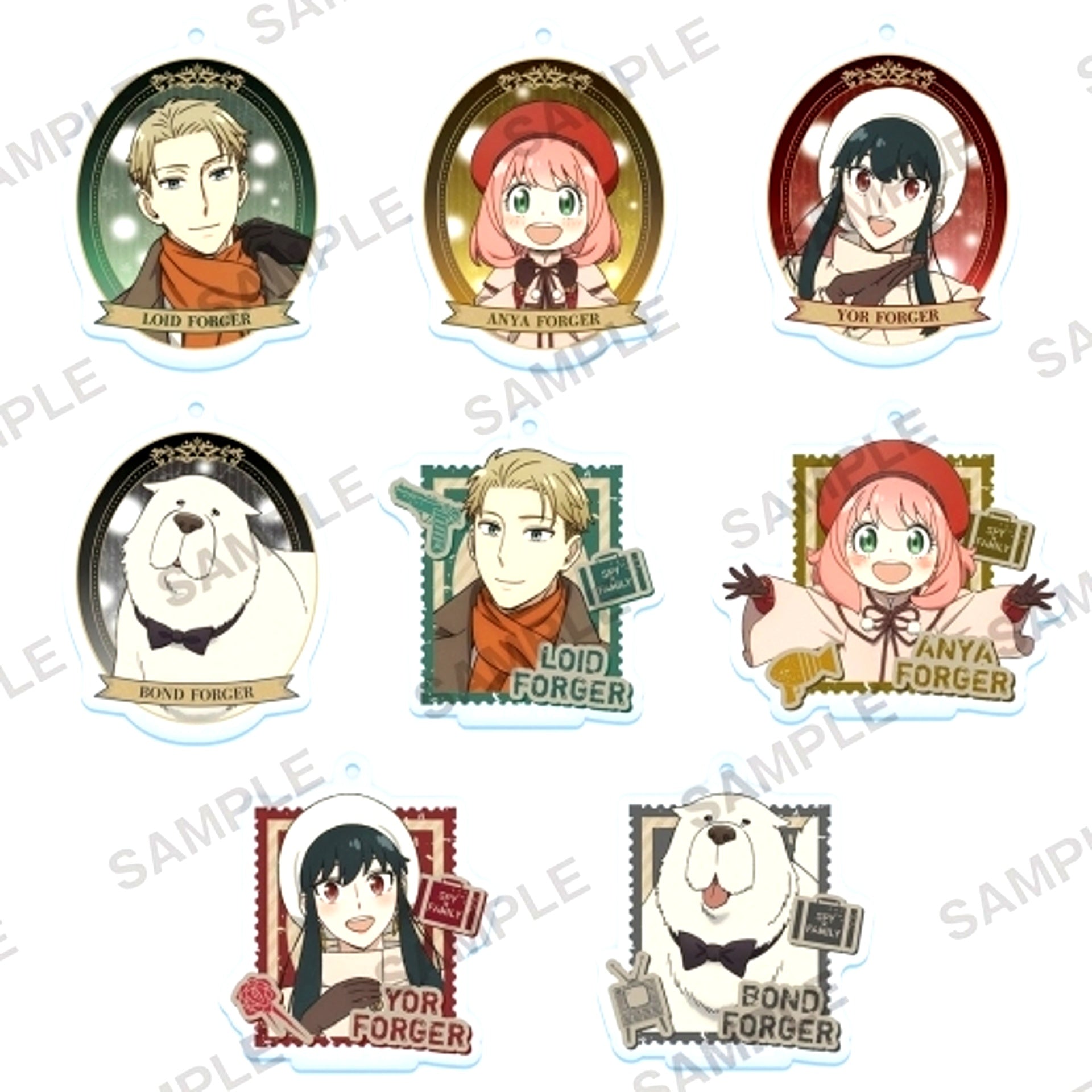 Set of 8 SPY x FAMILY CODE: White The Movie Acrylic Strap [USED]