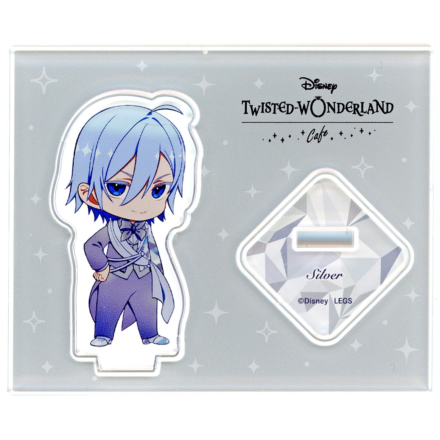 Silver Disney Twisted Wonderland x OH MY CAFE 2023 Mini Acrylic Stand [USED]
