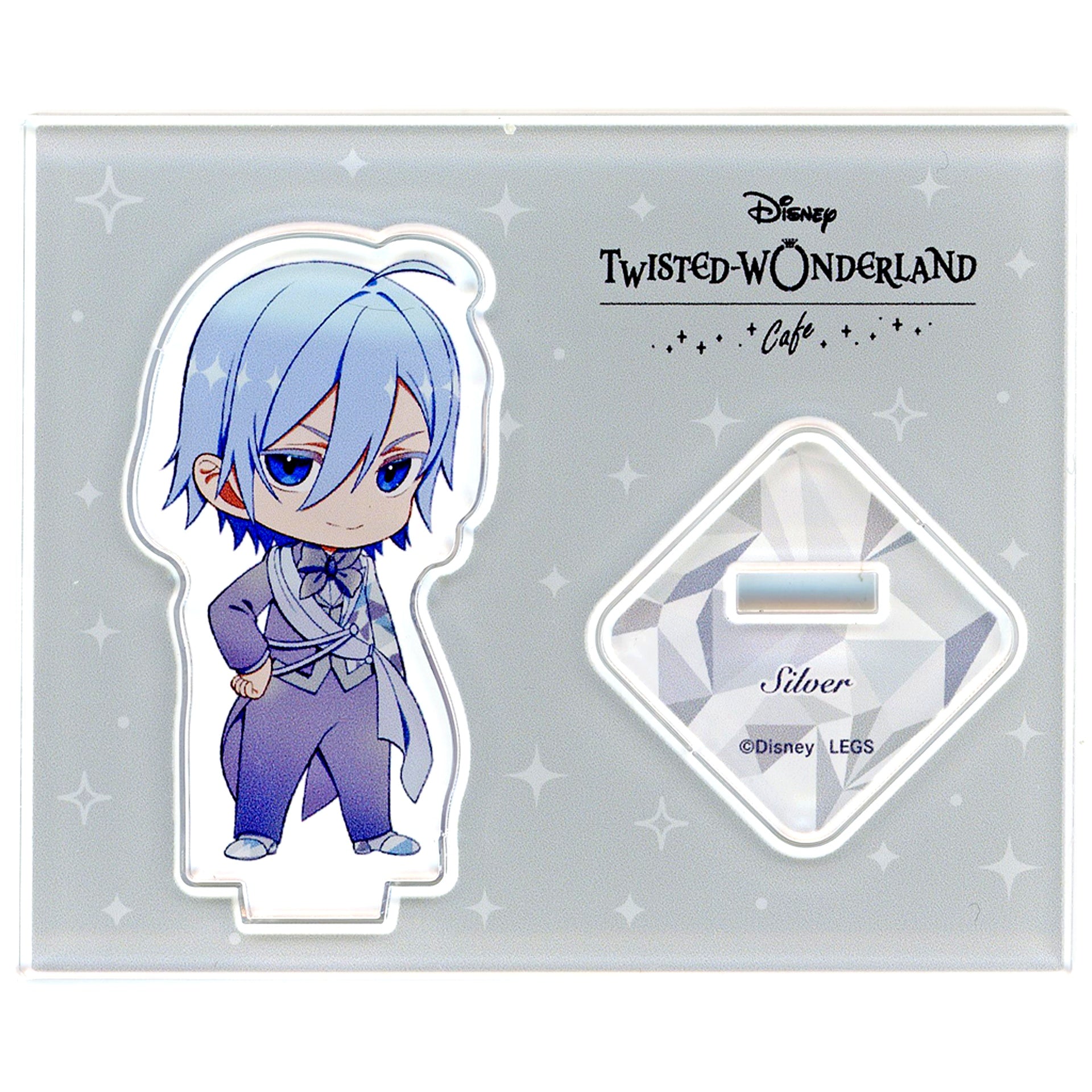 Silver Disney Twisted Wonderland x OH MY CAFE 2023 Mini Acrylic Stand [USED]