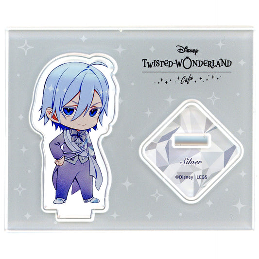 Silver Disney Twisted Wonderland x OH MY CAFE 2023 Mini Acrylic Stand [USED]