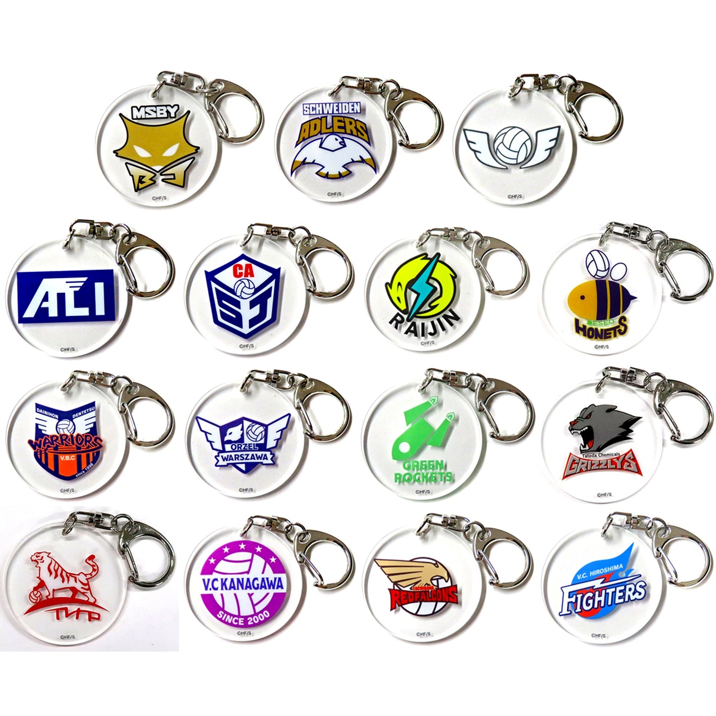 Set of 15 Haikyu!! V.LEAGUE ALLSTAR SPECIAL MATCH Acrylic Keychain Collection [USED]