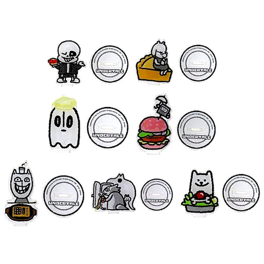 Set of 7 Acrylic Plate with Stand FOOD DESIGN Vol.1 Undertale [USED]