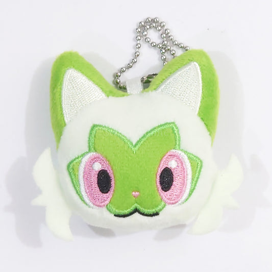 Sprigatito Pokemon Face Plush Toy with Ball Chain Vol.2 Mascot [USED]