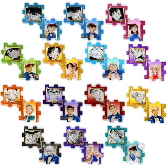 Set of 14 Detective Conan Random Acrylic Puzzle Collection 30th Anniversary Exhibition [USED]