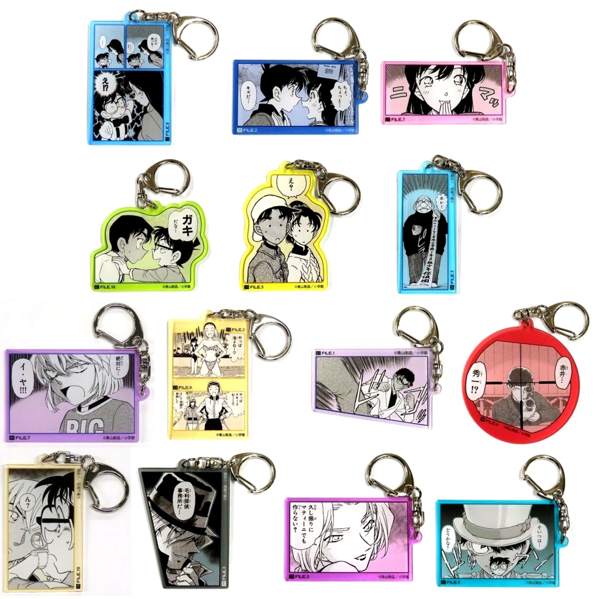 Set of 14 Detective Conan 30th Anniversary Exhibition Random Acrylic Keychain [USED]