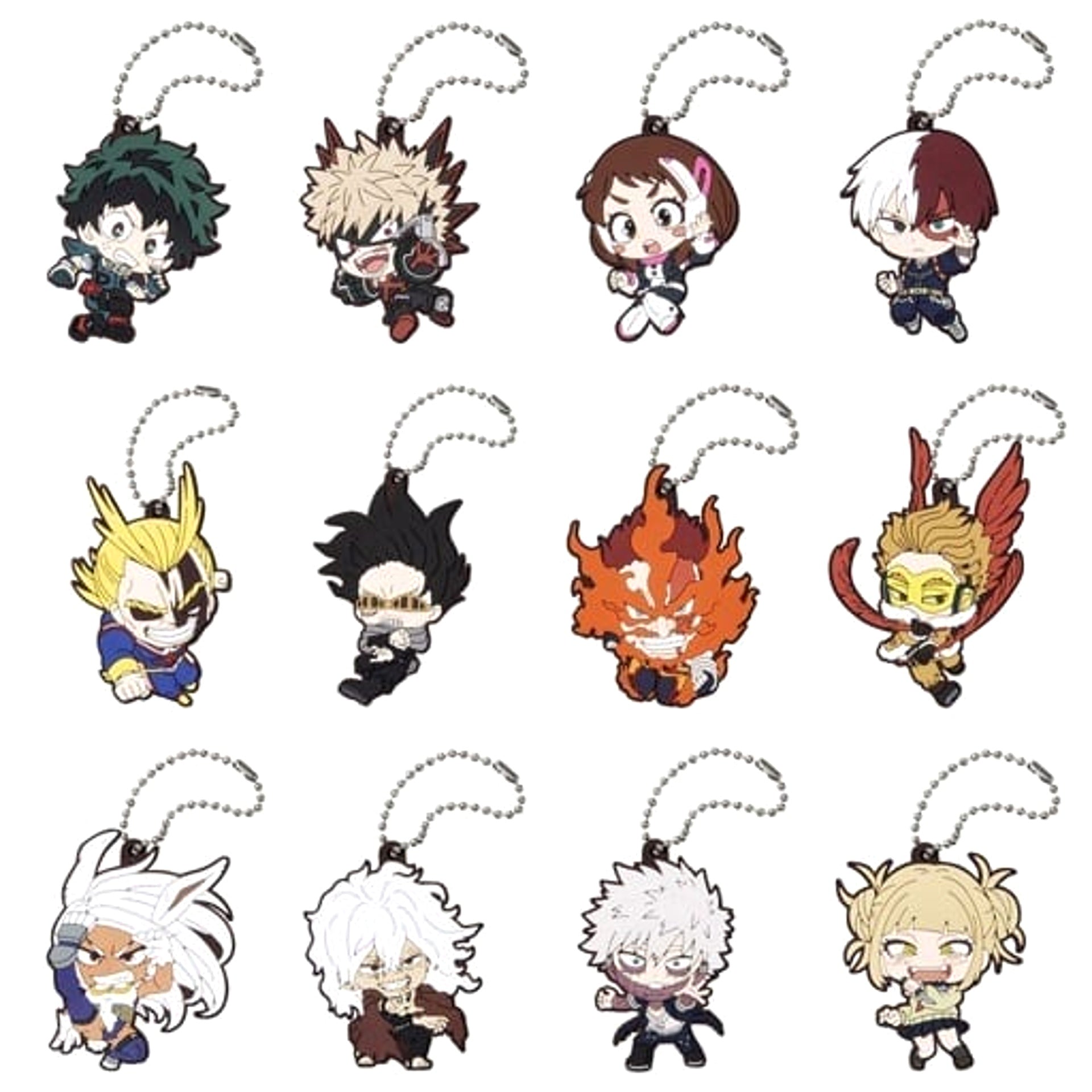 My Hero Academia Katsuki Bakugo & Others Capsule Rubber Mascot 02 All 12 Types Set Keychains [USED]