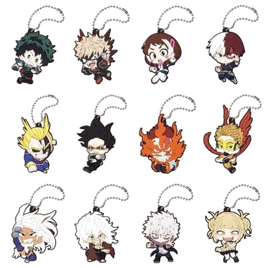 My Hero Academia Katsuki Bakugo & Others Capsule Rubber Mascot 02 All 12 Types Set Keychains [USED]