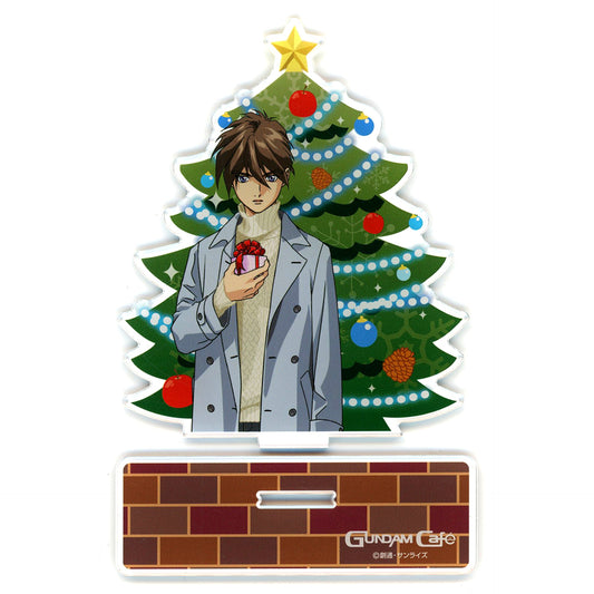 Heero Yuy Mobile Suit Gundam Wing GUNDAM Cafe Christmas Party 2021 Present Night Acrylic Stand Character Course Reservation Bonus [USED]