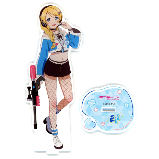 Eli Ayase Shooting Game Big Acrylic Stand Love Live! x Village Vanguard [USED]