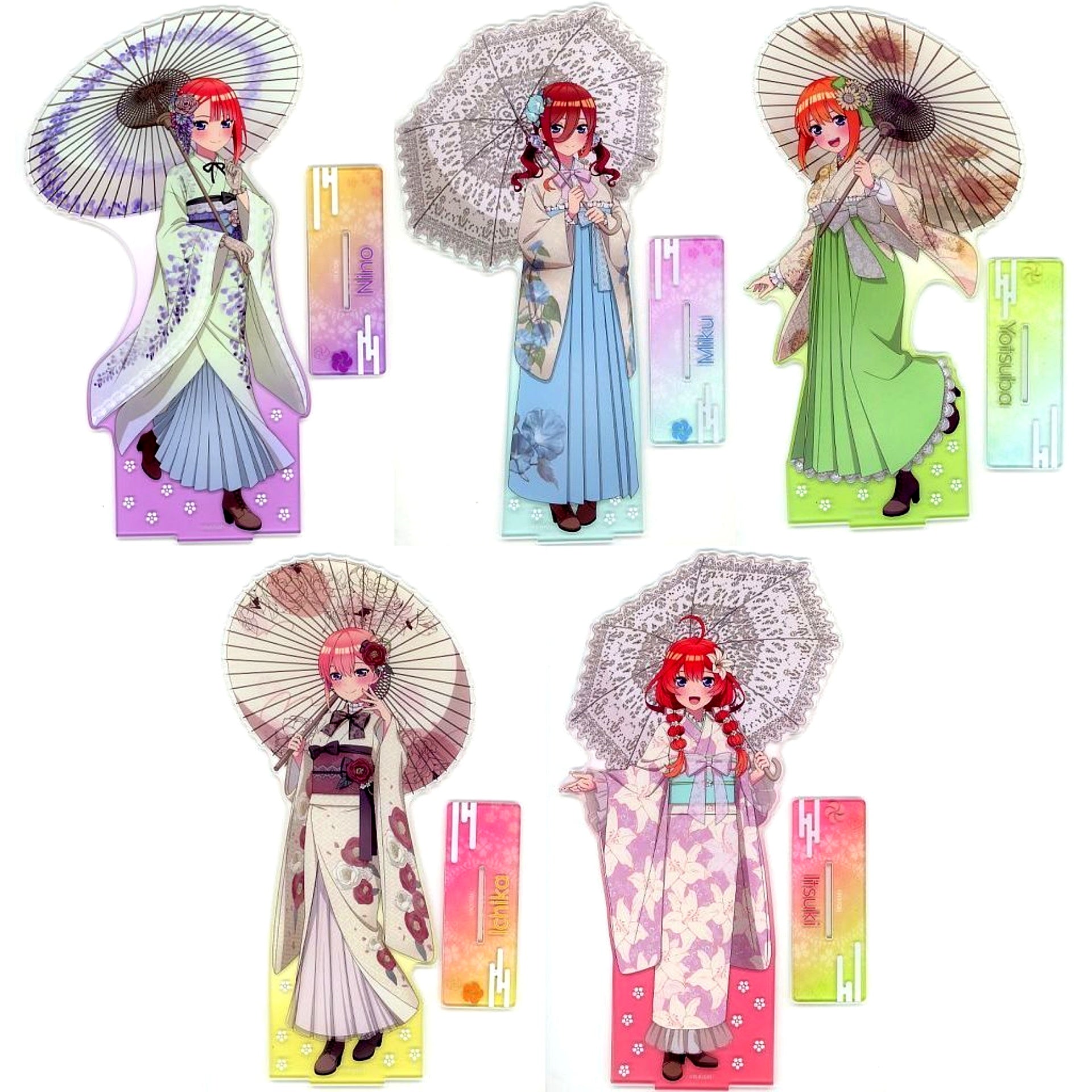 Set of 5 Dream Prize BIG Acrylic Stand The Quintessential Quintuplets Movie Dream Button Retro Modern [USED]