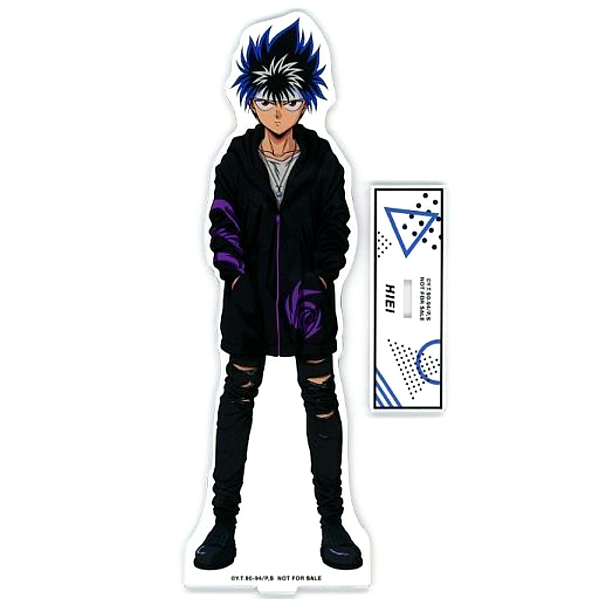 Hiei 90's Casual Fashion Extra Large Acrylic Stand Yu Yu Hakusho Illustration Tactical & 90's Casual Fashion Ver. Winning Hit Button Collection Winning Prize [USED]