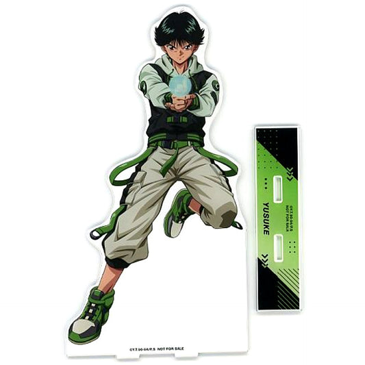 Yusuke Urameshi Tactical Fashion Extra Large Acrylic Stand Yu Yu Hakusho Illustration Tactical & 90's Casual Fashion Ver. Winning Hit Button Collection Winning Prize [USED]