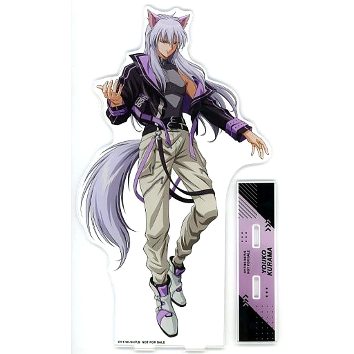 Kurama Yoko Tactical and 90s Casual Fashion Ver. Illustration Extra Large Acrylic Stand Yu Yu Hakusho One-Strike Button Collection with Winners Winning Prize [USED]