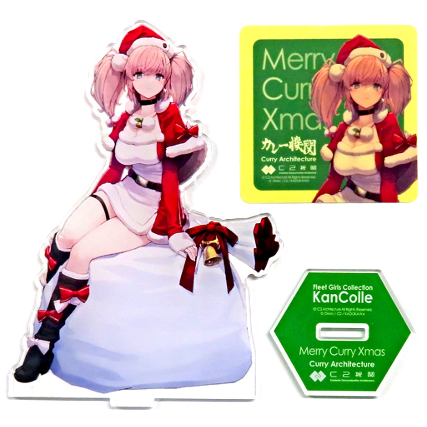 Atlanta Xmas mode Acrylic Stand Set Kantai Collection KanColle Curry Kikan 29th Sequence First Operation Target Menu Order Bonus [USED]