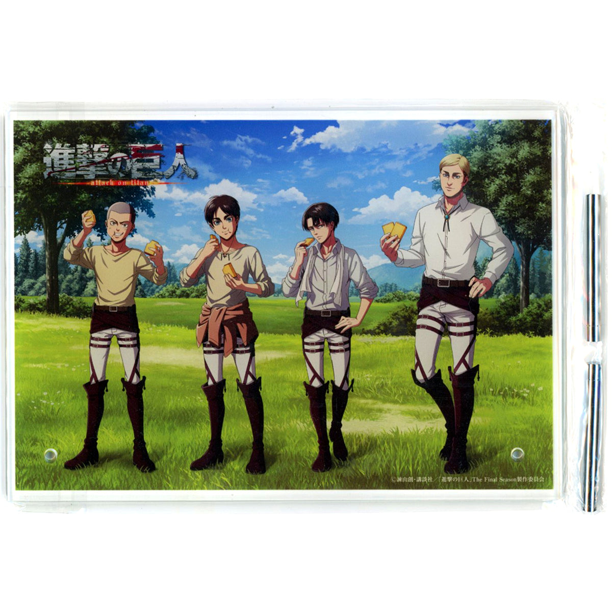 Group Attack on Titan x Mikado Honpo Nagasaki Castella Castellarusk Acrylic Board Edition Bundle Bonus Single Item Acrylic Board [USED]