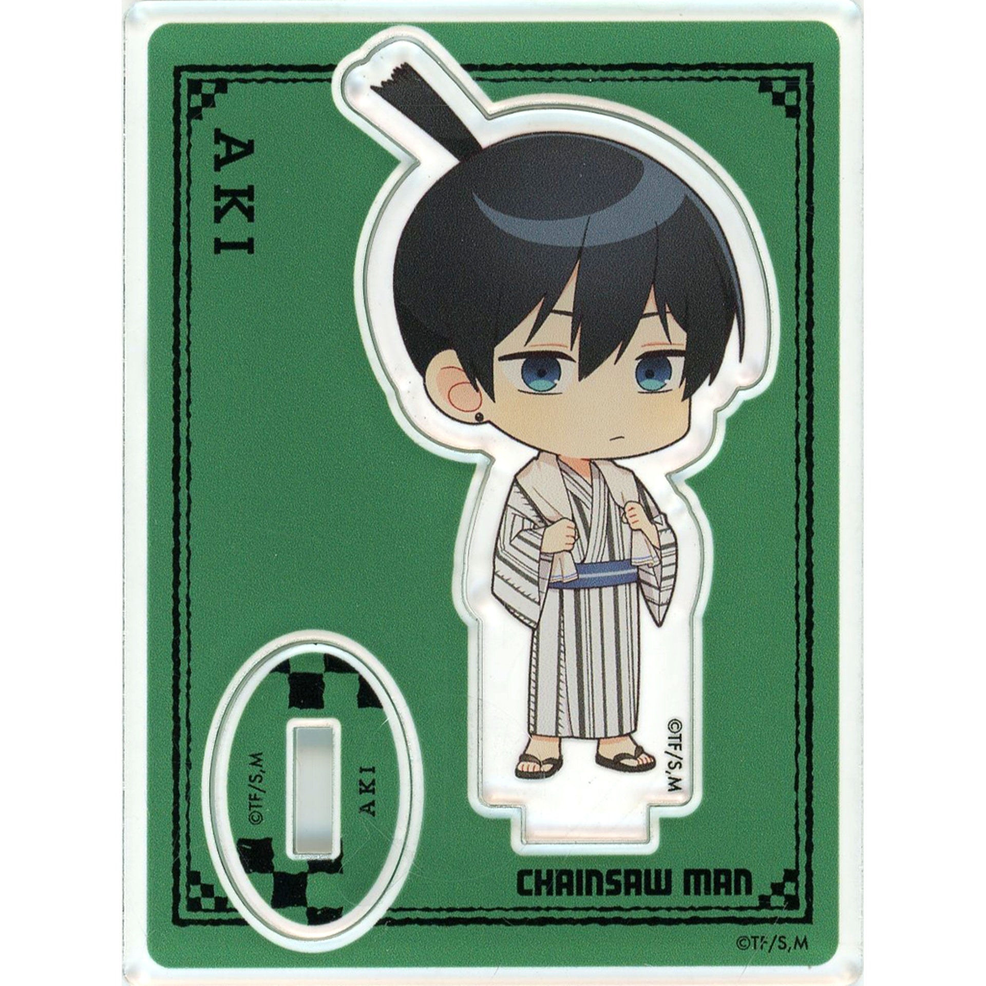 Aki Hayakawa Chainsaw Man x Gokurakuyu RAKU SPA Devil Hunter's Day Off Trading Acrylic Stand [USED]