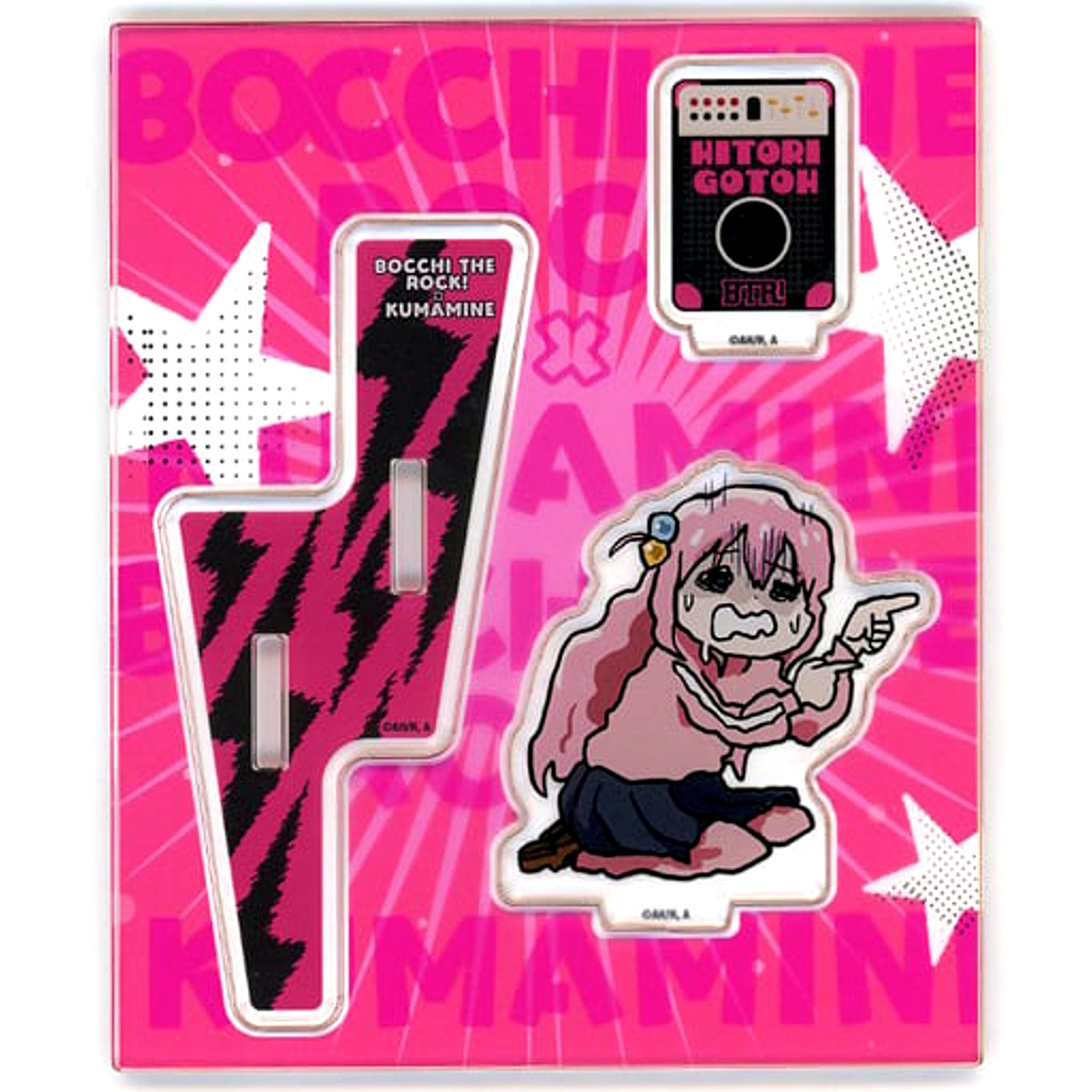 Hitori Gotoh Flustered Ver. Acrylic Stand Bocchi the Rock! x Kumamine [USED]