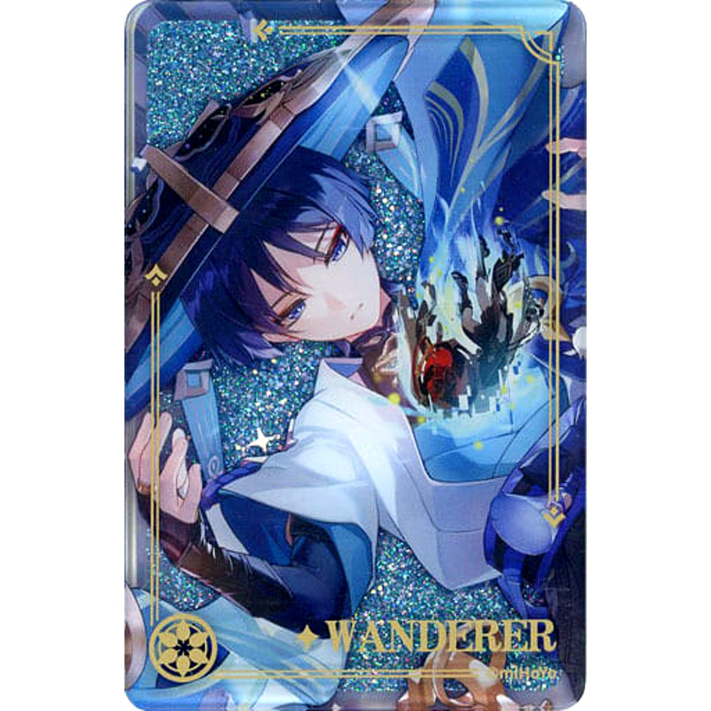 Wanderer Genshin Impact Sixfold Awakening, All Forms Empty Glitter Acrylic Block [USED]