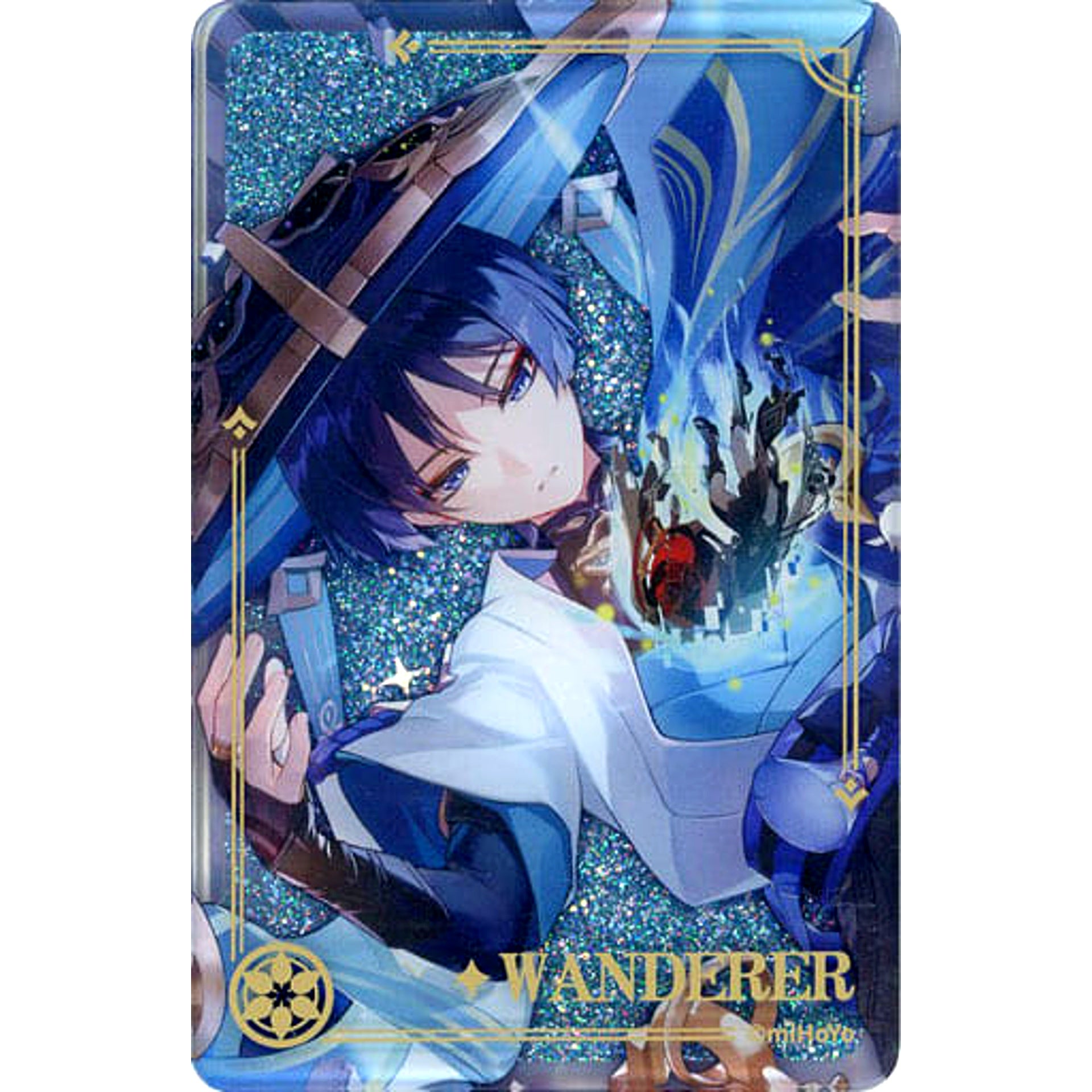 Wanderer Genshin Impact Sixfold Awakening, All Forms Empty Glitter Acrylic Block [USED]