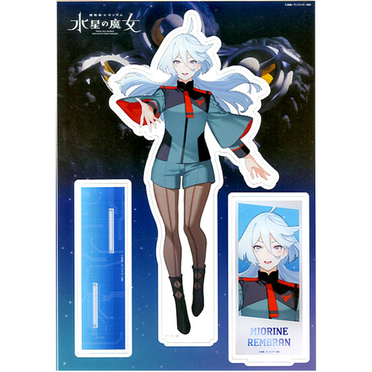 Miorine Rembran MEGA Acrylic Stand Mobile Suit Gundam The Witch from Mercury TSUTAYA POP UP SHOP [USED]