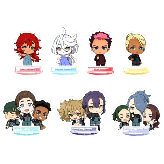 Set of 7 Mobile Suit Gundam: The Witch from Mercury Acrylic Stand 04 [USED]