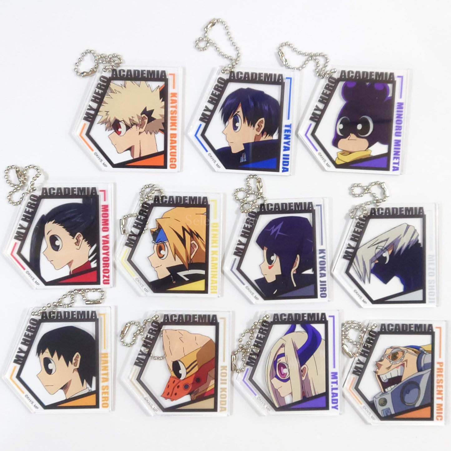Katsuki Bakugo, etc. My Hero Academia Trading Chibi Acrylic Keychain B All 11 Types Set Key Chain [USED]