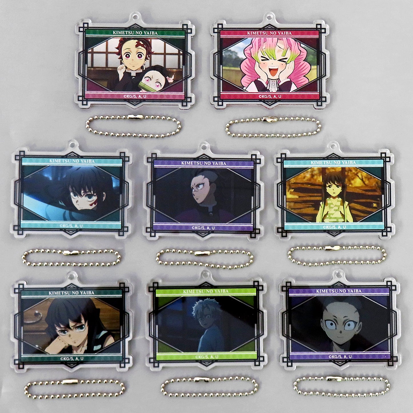 Set of 8 Demon Slayer Swordsmith Village Arc Acrylic Keychain Collection A [USED]