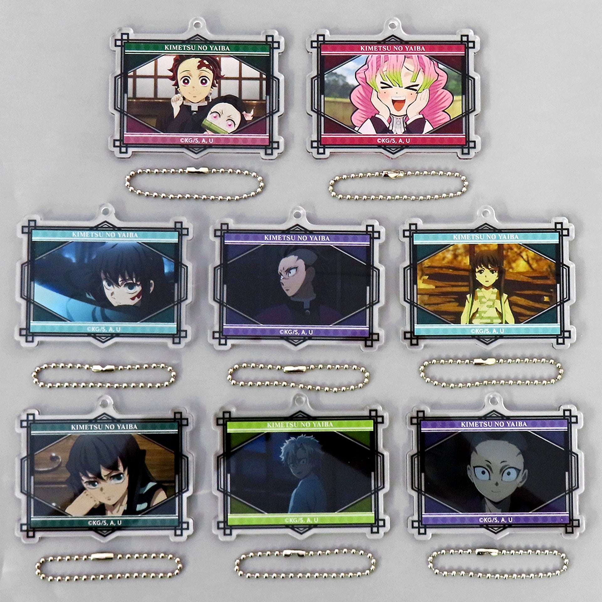 Set of 8 Demon Slayer Swordsmith Village Arc Acrylic Keychain Collection A [USED]