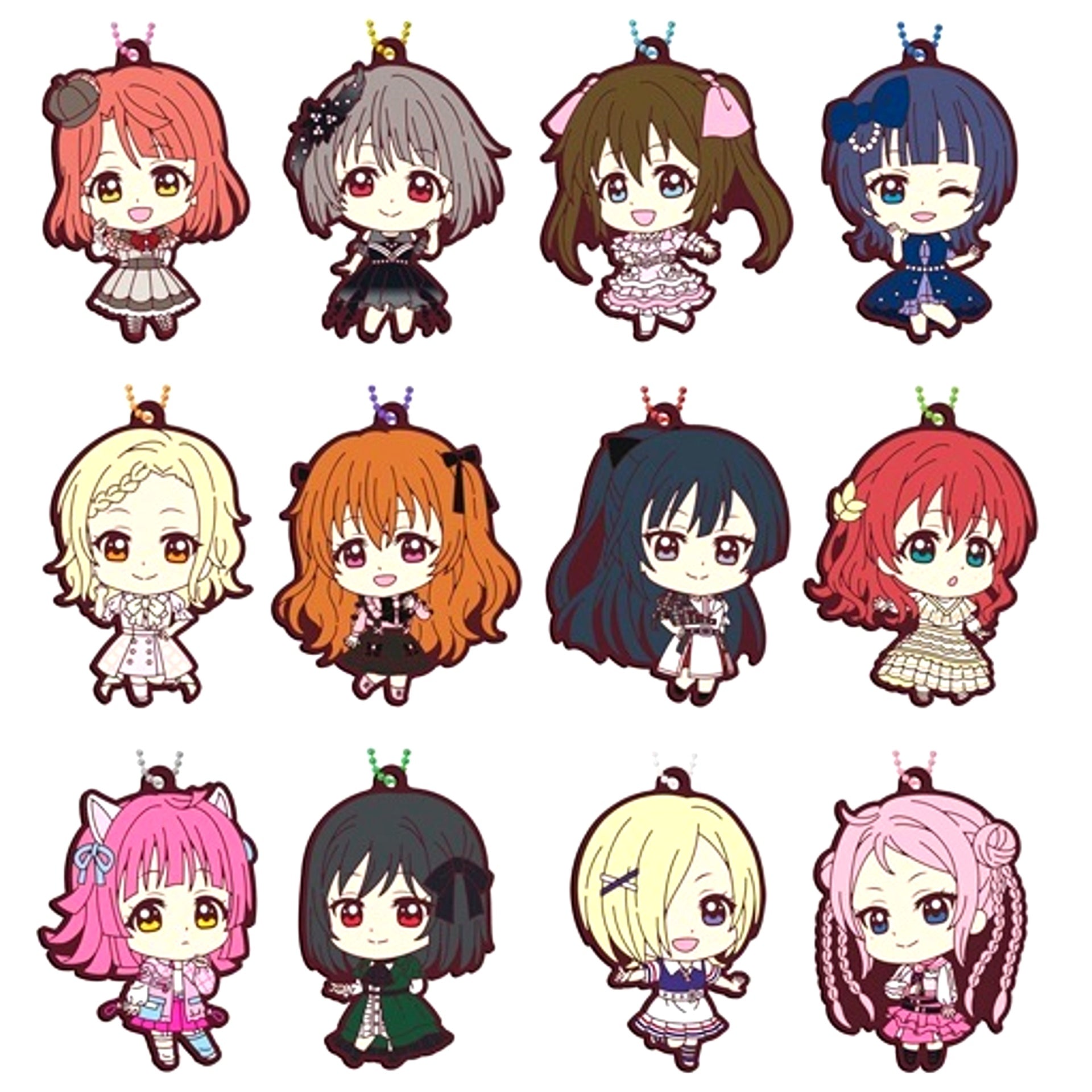 Set of 12 Love Live! Nijigasaki High School Idol Club Capsule Rubber Mascot 11 [USED]