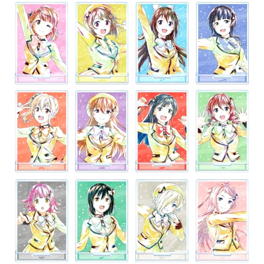 Set of 12 Love Live! Nijigasaki High School Idol Club Trading Ani-Art Acrylic Stand [USED]