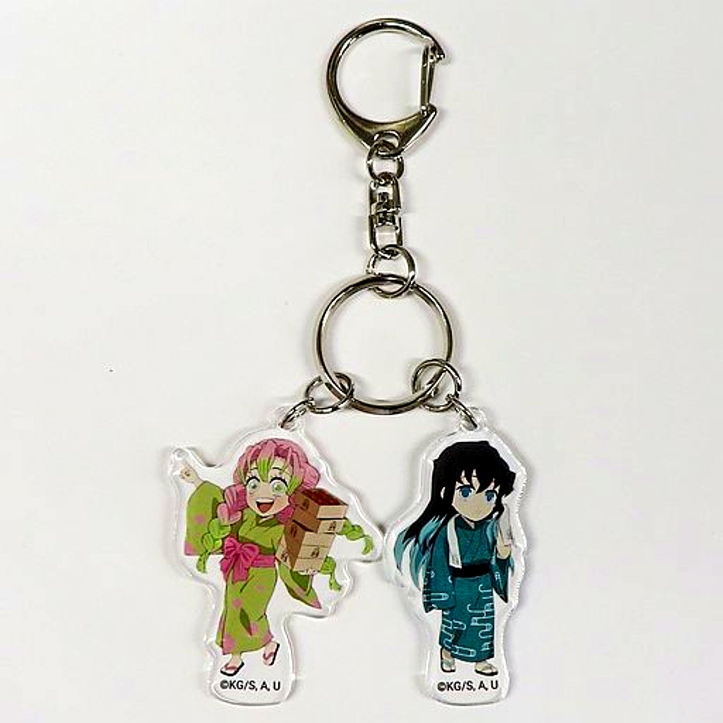 Muichiro Tokito & Mitsuri Kanroji Demon Slayer: Kimetsu no Yaiba Yumeguri no Tabi Random Acrylic Keychain [USED]