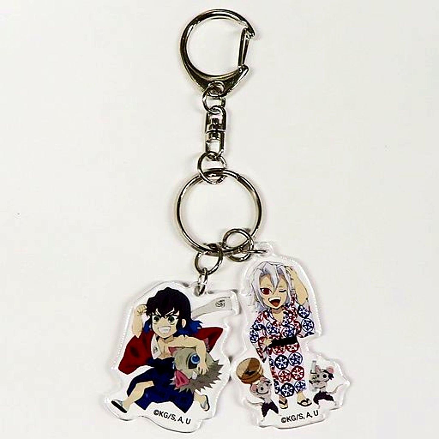 Inosuke Hashibira & Tengen Uzui Demon Slayer Kimetsu no Yaiba Hot Spring Tour Random Acrylic Keychain [USED]