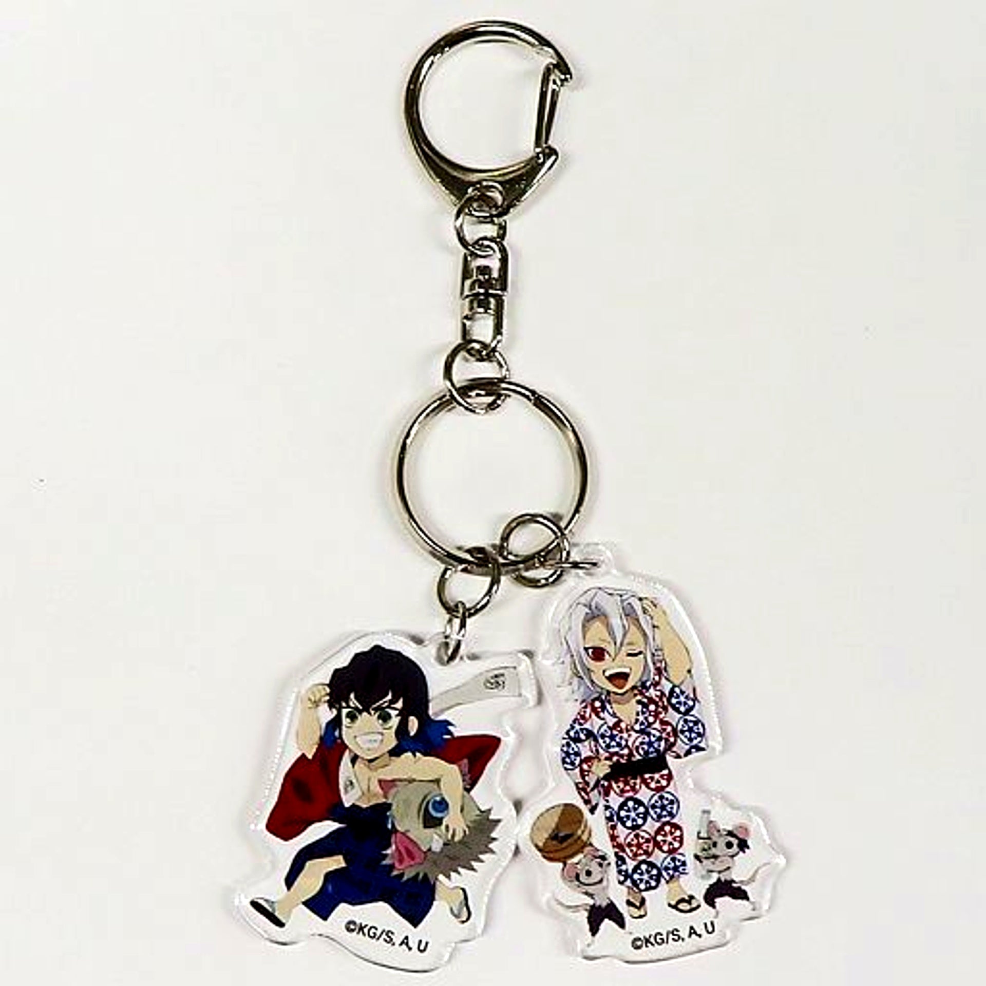 Inosuke Hashibira & Tengen Uzui Demon Slayer Kimetsu no Yaiba Hot Spring Tour Random Acrylic Keychain [USED]