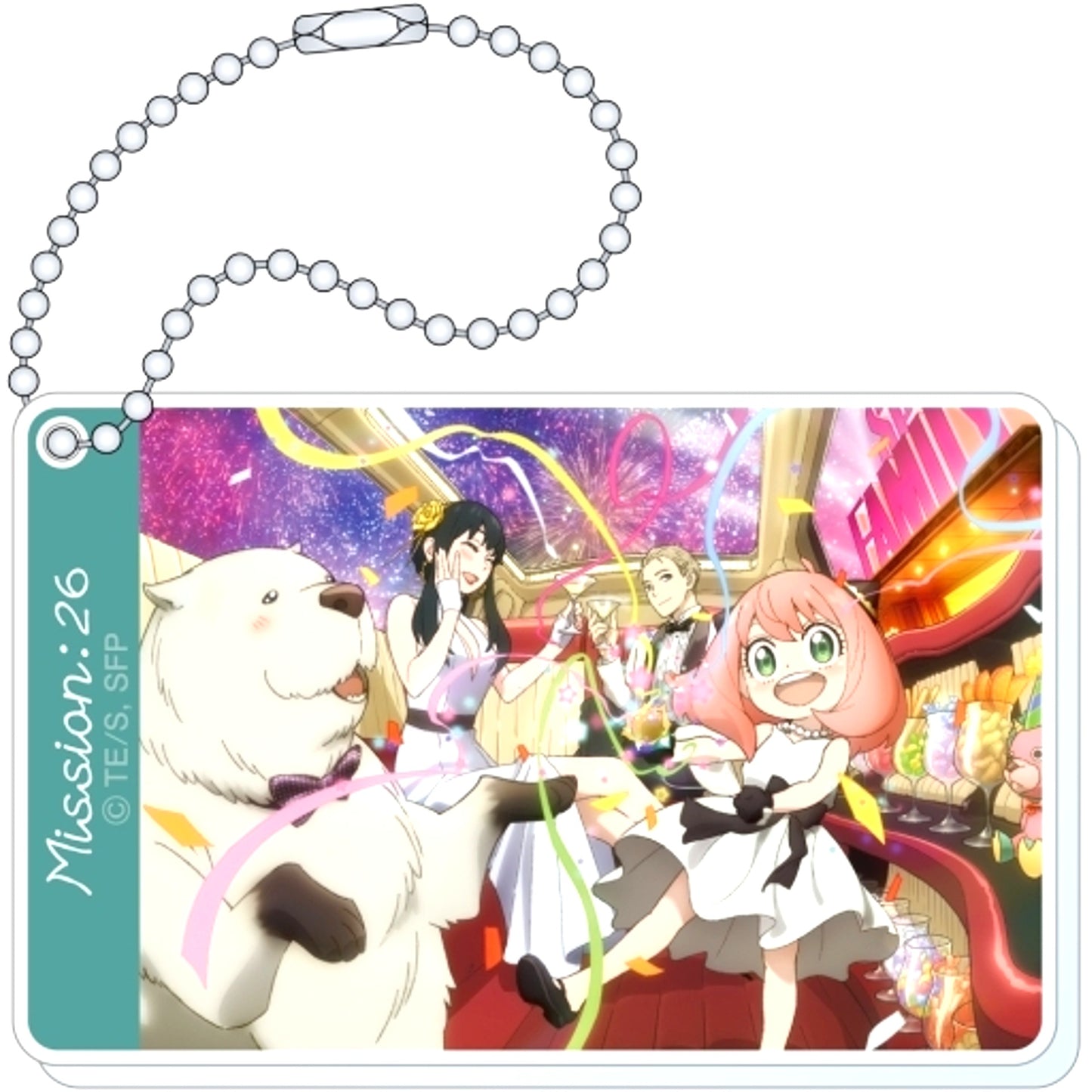 MISSION:26 Follow Papa and Mama Main Visual SPY x FAMILY Acrylic Keychain [USED]