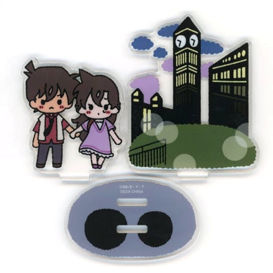 Detective Conan Shinichi Kudo Mori Ran Sega Lucky Kuji Memorial Cut Acrylic Stand with a Background Prize I [USED]