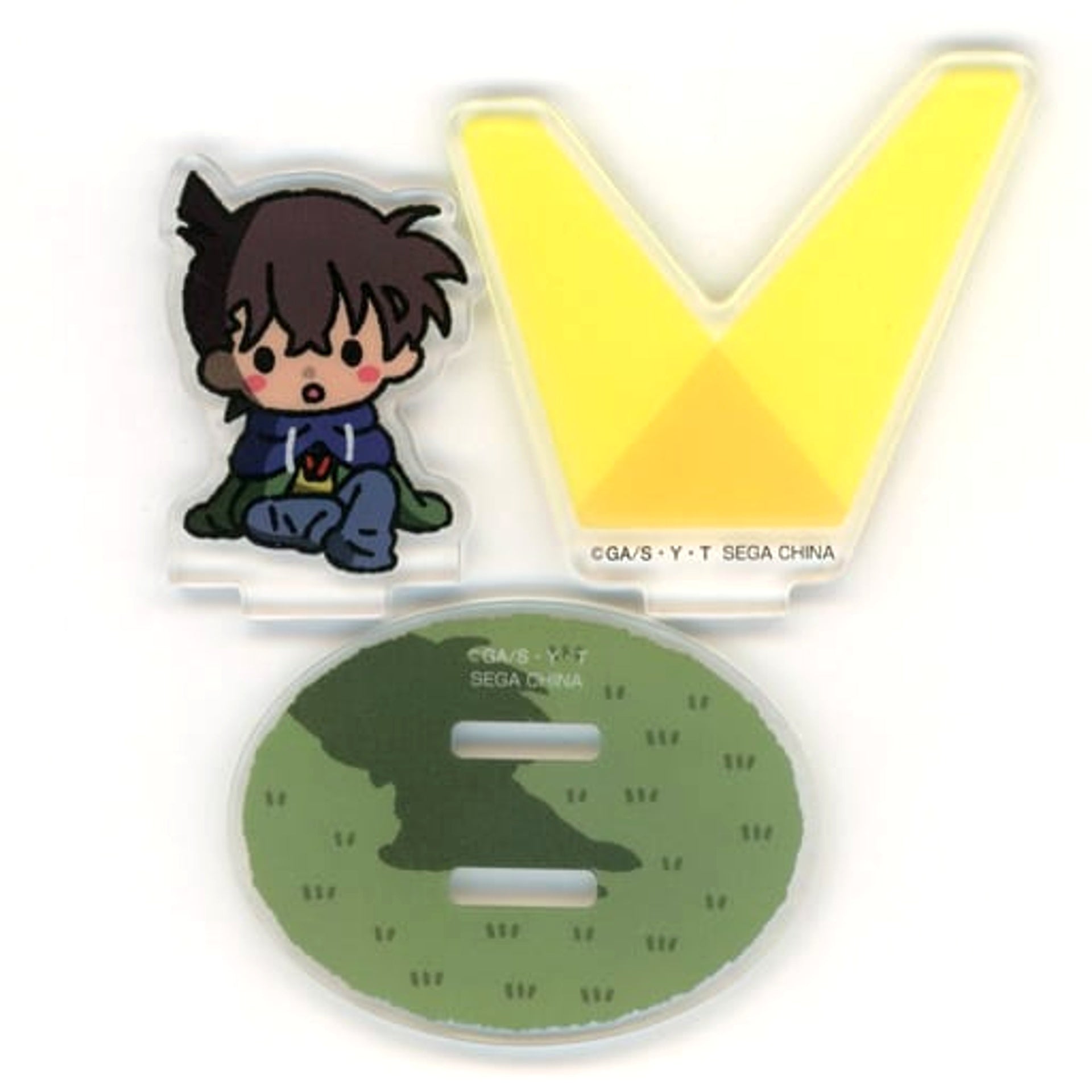 Sega Lucky Kuji Detective Conan Memorial Cut Conan Edogawa Acrylic Stand with Background Prize I Acrylic Stands [USED]