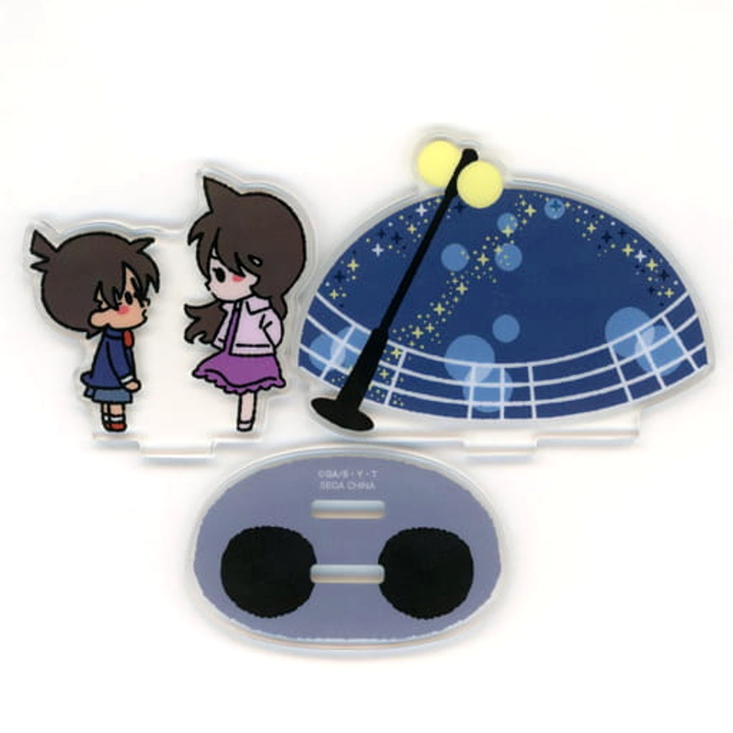 Sega Lucky Kuji Detective Conan Memorial Cut Conan Edogawa & Ran Mori Acrylic Stand with Background Prize I Acrylic Stands [USED]