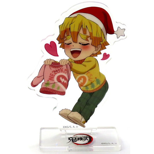 Zenitsu Agatsuma Random Acrylic Stand B Demon Slayer: Kimetsu no Yaiba x ufotable Cafe / Machi Asobi Cafe Christmas 2023 Event [USED]
