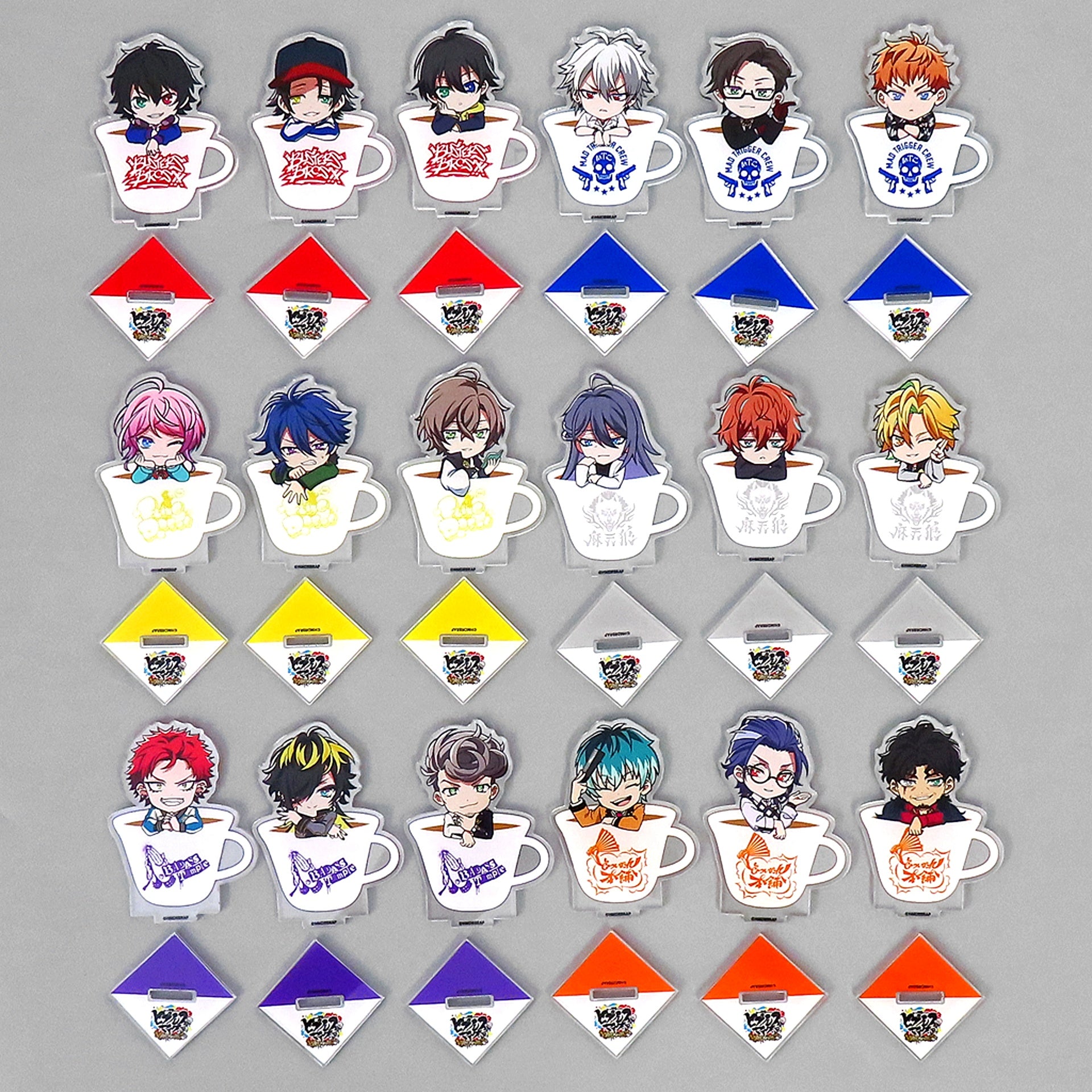 Set of 18 Hypnosis Mic Division Rap Battle Rhyme Anima + x CHARACHA in FavoteriA Mini Character Acrylic Stand Vol.2 [USED]