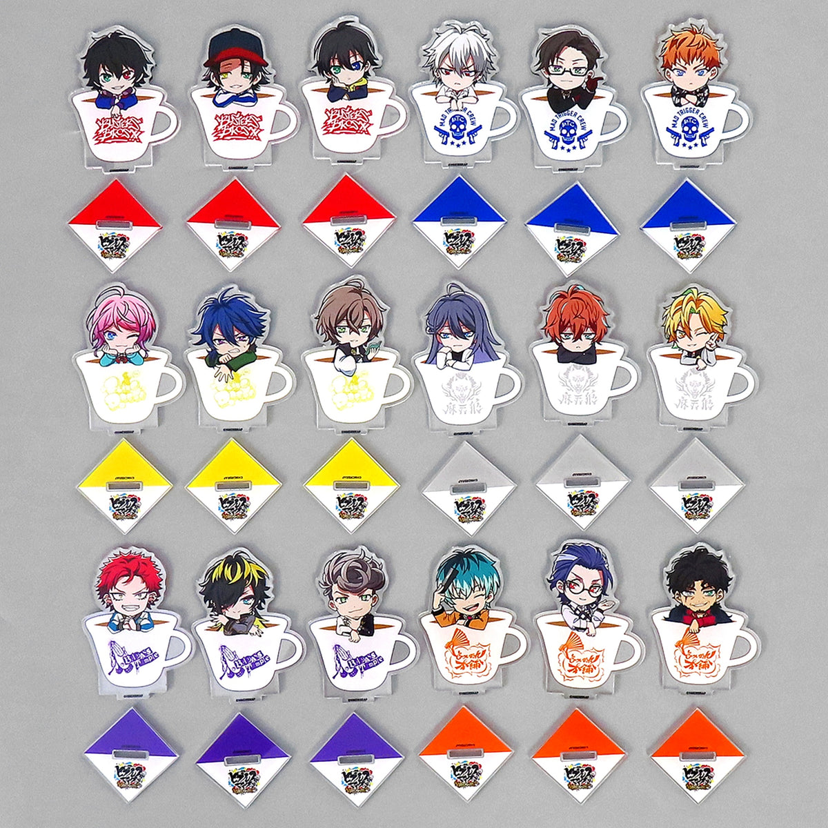 Set of 18 Hypnosis Mic Division Rap Battle Rhyme Anima + x CHARACHA in FavoteriA Mini Character Acrylic Stand Vol.2 [USED]