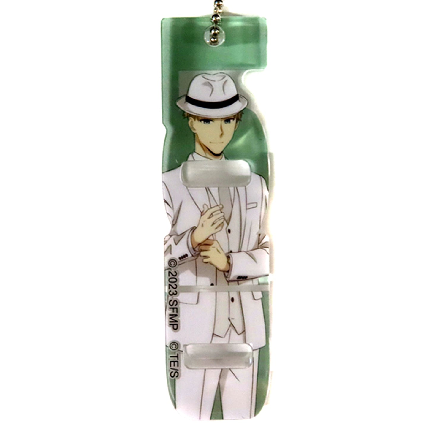 Loid Forger White Clothes Movie Spy x Family Code: White Capcom Cafe Trading Name Keychain [USED]