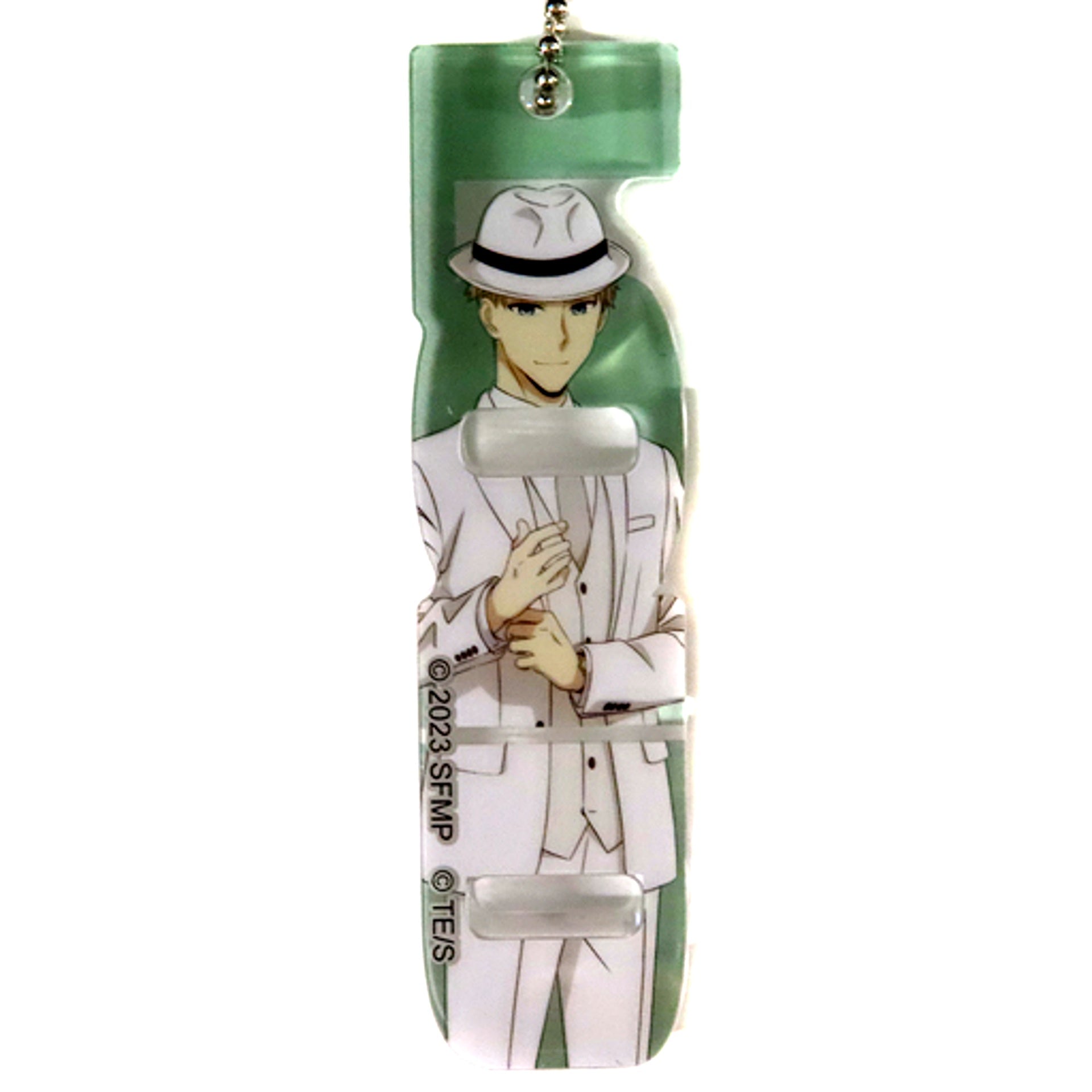 Loid Forger White Clothes Movie Spy x Family Code: White Capcom Cafe Trading Name Keychain [USED]