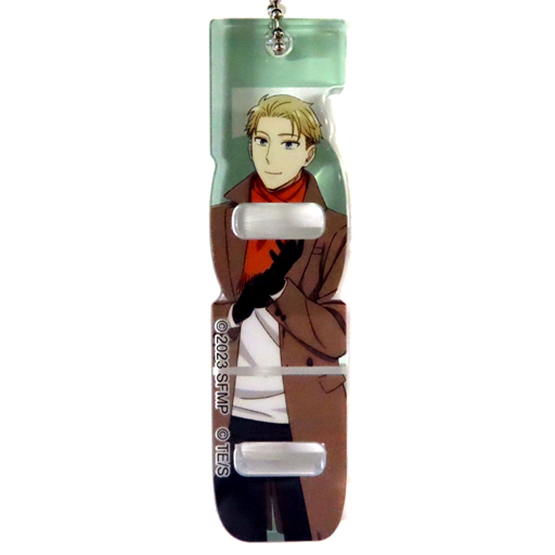 Loid Forger Scarf Trading Name Keychain SPY x FAMILY CODE: White The Movie x Capcom Cafe [USED]