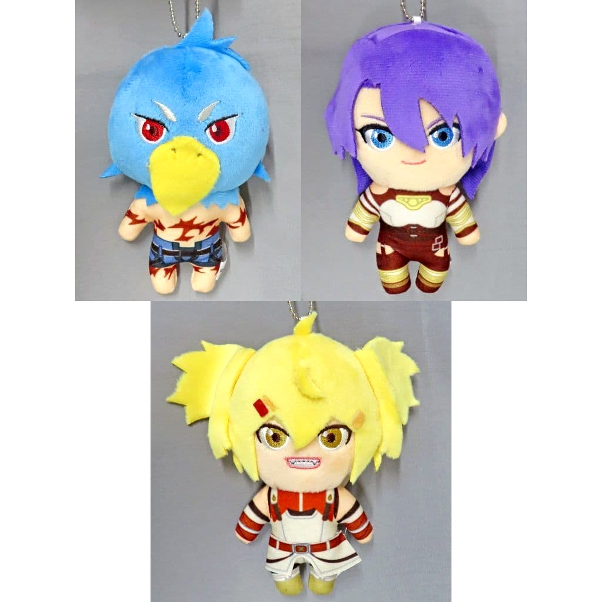 Shangri-La Frontier Sunraku & Others All 3 Types Set Mascot Plush Namco Limited Plush [USED]